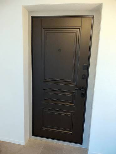 Дверь с темной панелью МДФ